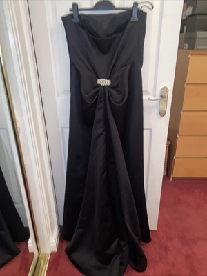 £9 • Buy Evening Dress Prom Dress Size 12 Black Floor Length
