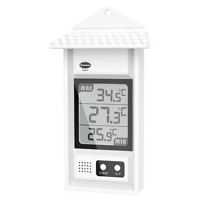 Max Min Thermometer - Garden Greenhouse Indoor Outdoor Office Wall - 12/428/3 • £10.80