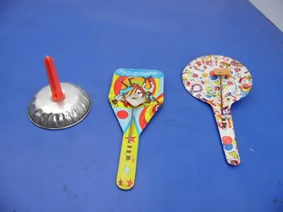 Vintage Tin Litho Noise Makers U.S. Metal ToysLot Of 3USED • $9.99