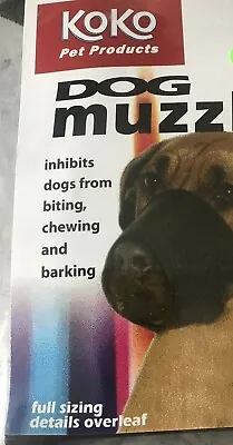 £2.99 • Buy Dog Safety Muzzle Muzzel Adjustable Nylon Biting Barking Chewing New Size 2