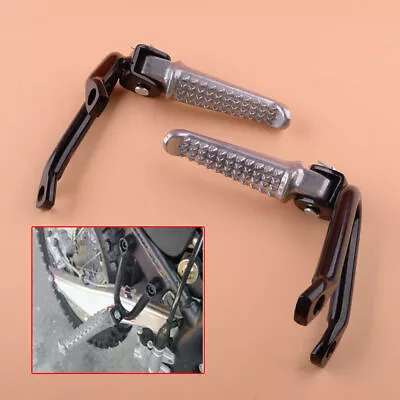 2Pcs Motorcycle Cross-country Rear Passenger Foot Peg Pedal Bracket Side Stand • $28.62