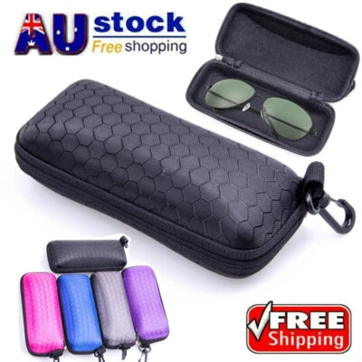 $9.49 • Buy Portable Zipper Sunglasses Case Hard Shell Eye Glasses Protector Box Rectangle