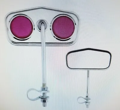 Bicycle  Handlebar/Bar End Rear View  Mirror Chrome Vintage/Classicpurple  REF. • $9.99