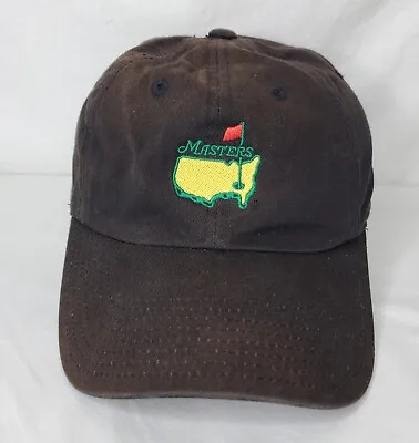 Masters Augusta National Golf Club Black Hat Cap Strapback Broken In Faded  • $21.25
