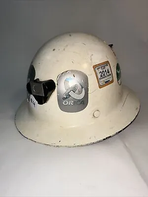MSA Fiberglass Helmet  Safety Work/  Used White • $85
