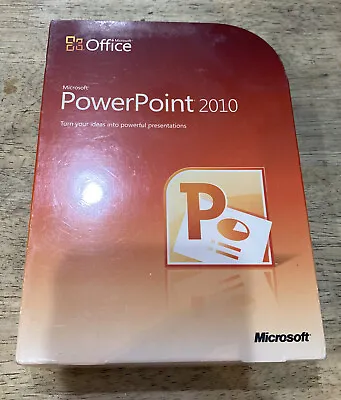 Genuine Original Microsoft Office Powerpoint 2010 WINDOWS 7/VISTA/XP License Key • $35