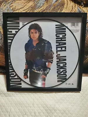 Michael Jackson Bad  Picture Disc Vinyl LP  Record. (FRAMED) • $38