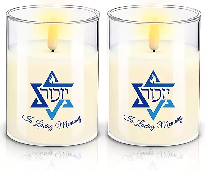 2 Pcs Electric Memorial Candle LED Yahrzeit Candle For Loss Of Loved One Sympath • $31.20