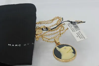 Marc By Marc Jacobs ‘Olive’ Dog Cameo Pendant Necklace NWT Msrp $78.00 • $34.97