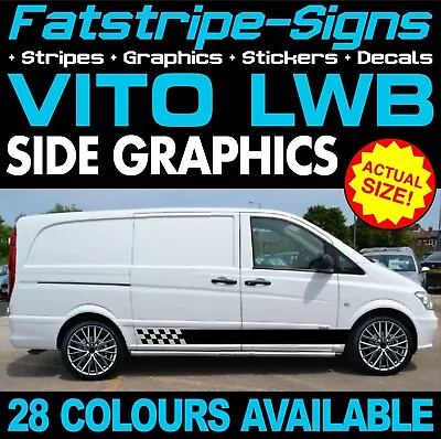 To Fit MERCEDES VITO LWB GRAPHICS STICKERS STRIPES DECALS CAMPER DAY RACE VAN • $37.32