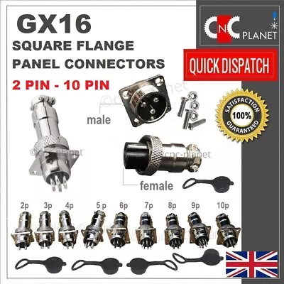 £4.75 • Buy Aviation Plug 2 3 4 5 6 7 Pin 16mm GX16 Metal Panel Cable Connector Male Female