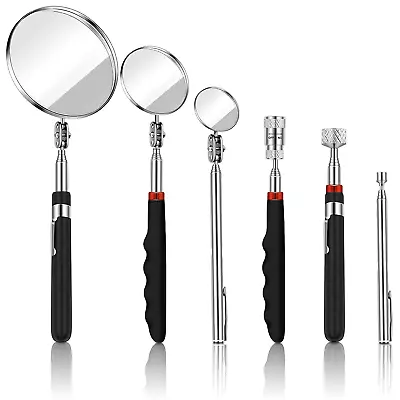 6 Pieces Telescoping Inspection Mirror Mechanic Magnet Stick Magnetic Pick Up To • $28.61