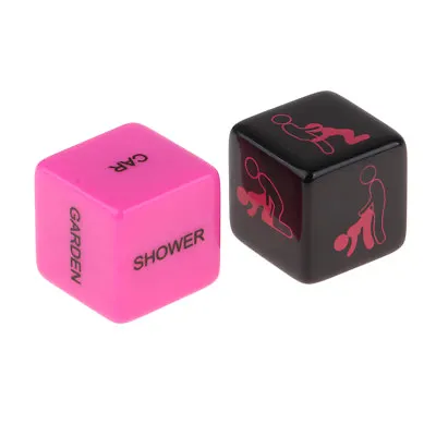 2 D6 Erotic Glow Sex Position Dice For Lovers Bedroom Foreplay Birthday Gift • £4.15