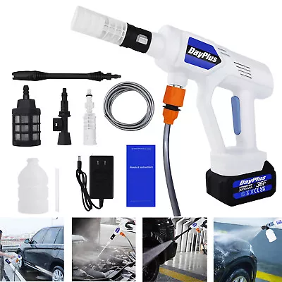 Wireless Electric High Pressure Washer Car Wash Washer Rechargeable Gun Battery • $49.40