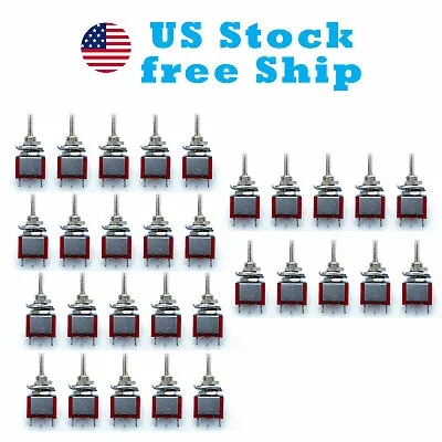 30 Pcs ON-ON Mini Toggle Switches 6 Pin DPDT 2 Position MTS-202 US Stock • $14.85