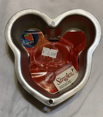 Wilton Singles! Disney Mickey Mouse Head Single Aluminum Cake Pan 2105-1136 • $3.99