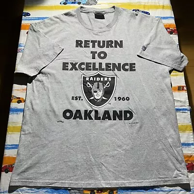 Vintage 1995 Oakland Las Vegas Raiders Return To Excellence Shirt Nutmeg 2XL • $39.99