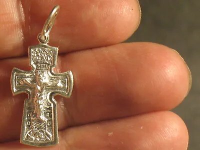 Russian ORTHODOX CROSS STERLING SILVER 925 Jesus Angel Skull Memento Mori New 1 • $16.40