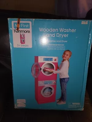 My First Kenmore Washer And Dryer Pink Wooden Pretend Play Preschool Toy Child • $199.95