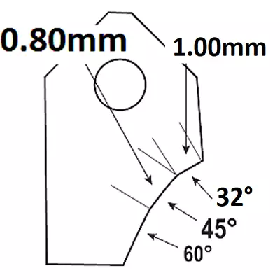 45°-0.80mm.Valve Seat Cutting Carbide Tip BitSERDI NEWEN ROTTLER SUNNEN GOODSON • $18.30