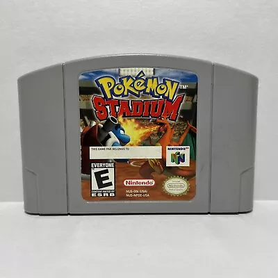 Pokemon Stadium (Nintendo 64 1998) N64 Authentic Cartridge Only Great Label • $44.97