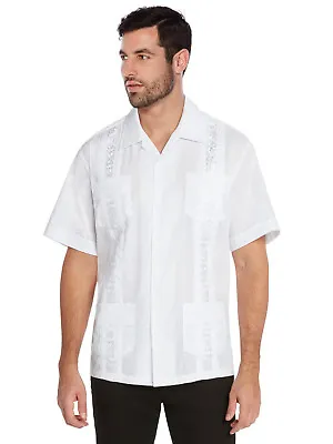 Men's Cuban Beach Wedding Casual Short Sleeve Guayabera Dress Shirt • $25.15