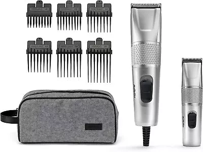 BaByliss Mens Steel Edition Battery Hair Clipper Trimmer With Wash Bag Gift Set • $48.38