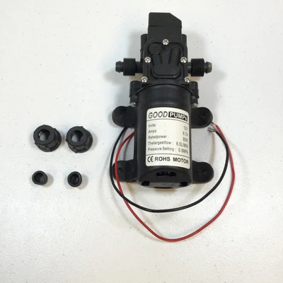 $27.07 • Buy Good Pumps Black High Pressure 6.7 Amp 80 Watts 12 Volt Water Pump Used