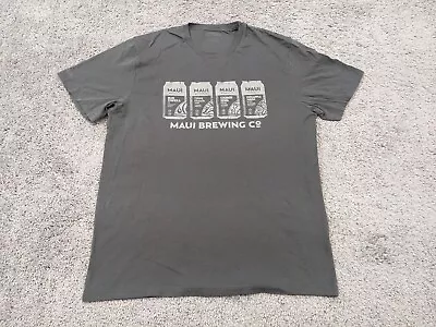 Crazy Shirts Hawaii Maui Brewing Co Tee Shirt Mens Large Gray Cotton • $18.77