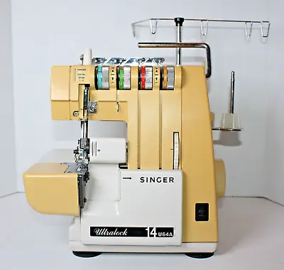 Singer Ultralock 14U64A Overstitch Serger Sewing Machine 4Thread Parts Or Repair • $40