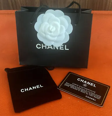 Authentic Chanel Bag Valvet Pouch & Card - BRAND NEW • £25