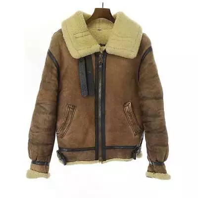 Avirex Type B-3 Bomber Jacket Leather Men's Size 36 Brown • $313.76
