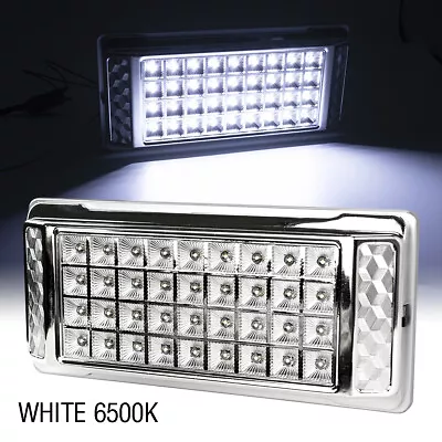 Chrome Cold White 36 LED Car Van Vehicle Roof Ceiling Interior Light 12V Lamp • $9.49