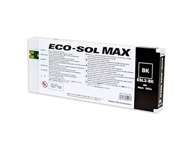 Roland Eco-Sol Max Ink Cartridges - ESL3-BK 220cc Black • $88.12