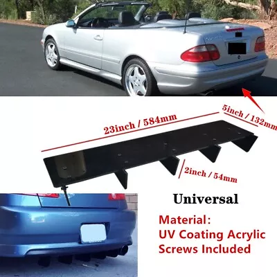 23x5  Universal Fit For Mercedes CLK 1999-2003 Rear Bumper Diffuser Fin Splitter • $40.45