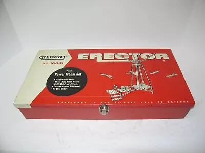 VINTAGE ERECTOR SET W/NICE TIN BOX Incomplete Inside • $55