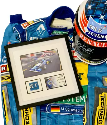 Michael Schumacher Race Suit Piece In Frame F1 Benetton Ferrari Worn Overalls • $149.20