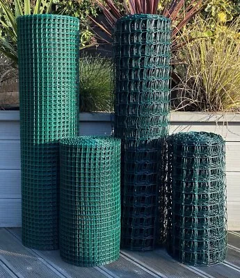 Plastic Fence Mesh Garden Border Netting Landscape Climbing Plant Trellis Green • £13.89