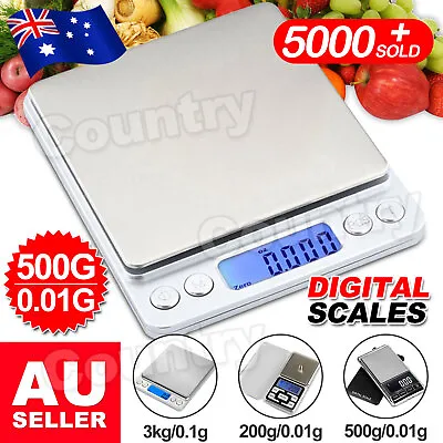 NEW 500g 0.01 DIGITAL POCKET SCALES JEWELLERY ELECTRONIC Milligram Micro Mg • $8.45