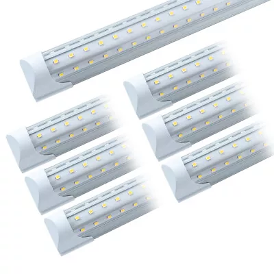 6 PACK 2FT 4FT 5FT 6FT 8FT LED Shop Lights Linkable Fixture High Output 6000K • $99.99