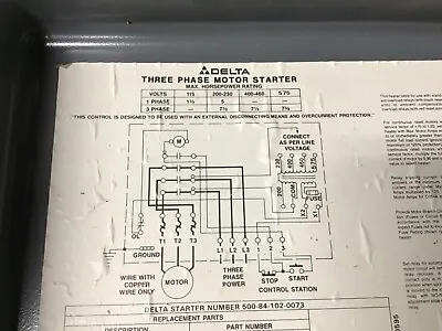 Delta 3 Phase Motor Starter • $69
