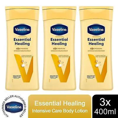 Vaseline Intensive Care Body Lotion Essential Healing 3 Pack 400ml • £10.49