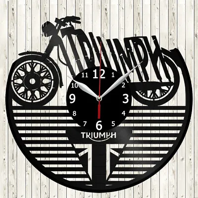 Triumph Motorcycle Vinyl Record Wall Clock Decor Handmade 5948 • $24.98