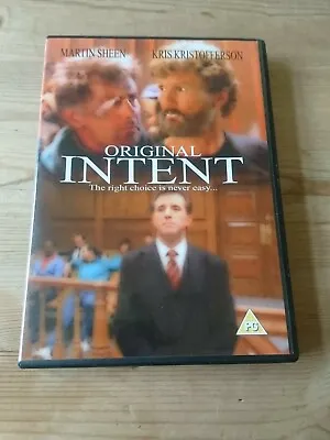 Original Intent (DVD) Martin Sheen & Kris Kristofferson • £0.50