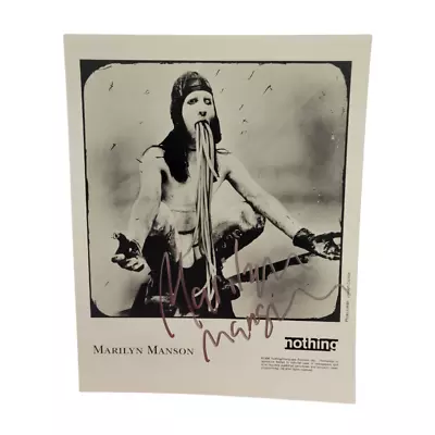 Marilyn Manson Signed Press Photo • $90