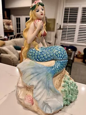 Mermaid Cookie Jar  (Cracker Barrel) HTF • $39.99