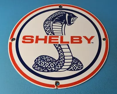 Vintage Ford Shelby Sign - Gas Pump Service Porcelain Sign - Porcelain GT Sign • $142.37