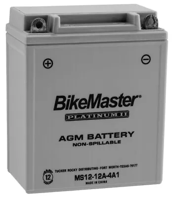 $66.35 • Buy BikeMaster AGM Platinum II Battery #MS12-12A-4A1 Kawasaki/Honda/Yamaha