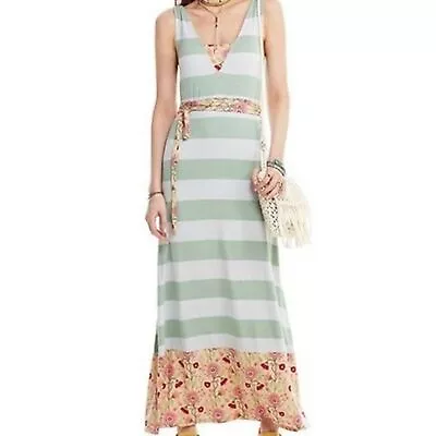 Matilda Jane Mint Stripe Afternoon Seaside Maxi Dress Size Medium • $25