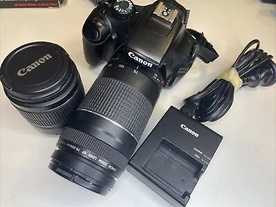 Canon EOS 1100D DSLR Camera W 18-55mm & 75-300mm Lens - Used • $500